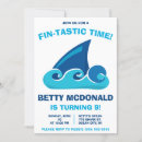 Search for waves birthday invitations Under the sea
