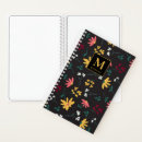 Search for flower monogram notebooks Colourful