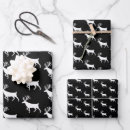 Search for white reindeer wrapping paper Black and white