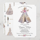 Search for tribal feathers baby shower invitations Teepee