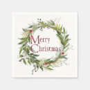 Search for retro christmas napkins Wreath
