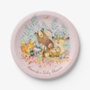 Search for woodland animals plates Baby shower