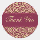 Search for cream and red wedding stickers Thank you