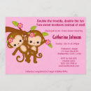 Search for twin monkey baby shower invitations Monkeys