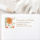 Search for orange return address labels Floral