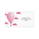 Search for hot air balloon return address labels Watercolor