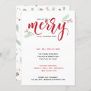 Search for pine christmas invitations Red and white