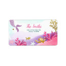 Search for mermaid birthday party return address labels Baby shower