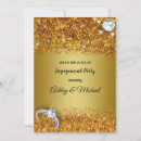 Search for gold glitter engagement party invitations Modern