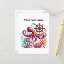 Search for cute beach postcards Octopus