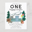 Search for one happy camper birthday invitations One year old