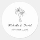 Search for palm tree wedding stickers Modern