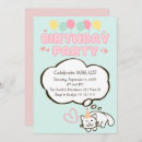 Search for cat in a hat birthday invitations For her