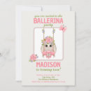 Search for cute ballerina birthday invitations Bunny
