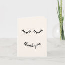 Search for lashes thank you cards Black