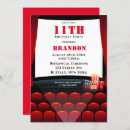 Search for movie ticket birthday invitations Red