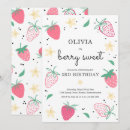 Search for strawberry birthday invitations Berry birthday party