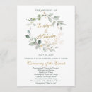 Search for green gold wedding programmes Greenery