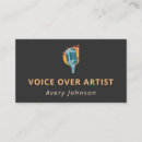 Search for voice over business cards Microphone