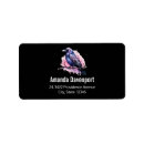 Search for black and purple return address labels Halloween