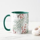 Search for red berry mugs Watercolor