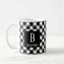 Search for black and white plaid mugs Chequered
