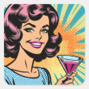 Search for retro cocktail stickers Mid century