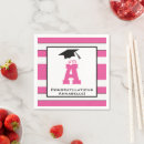 Search for pink graduation napkins High school senior