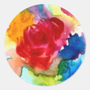 Search for abstract art round stickers Flower
