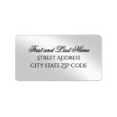 Search for silver black return address labels Formal