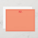 Search for orange note cards Monogrammed