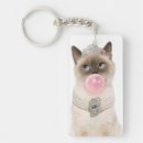 Search for joke rectangular key rings Cat