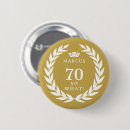 Search for funny 70th birthday badges For him
