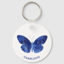 Search for blue butterflies key rings White