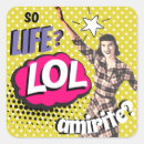 Search for funny pop art stickers Retro