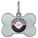 Search for pink pet tags Black and white