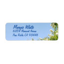 Search for blue flower return address labels Summer