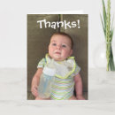 Search for funny baby thank you cards For her
