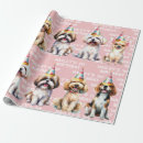 Search for dog birthday wrapping paper Cute