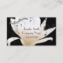 Search for magnolia flower business cards Black