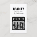 Search for sound engineer business cards Musician
