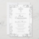 Search for grey first communion invitations Elegant