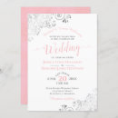 Search for pink and silver wedding invitations Elegant script calligraphy