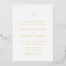 Search for gold foil pressed wedding invitations Minimalist