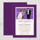 Search for purple and gold wedding invitations Chic