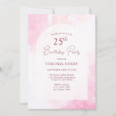 Search for elegant 25th birthday invitations Watercolor