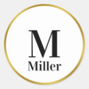 Search for black and gold initial stickers Monogrammed
