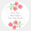 Search for red daisy return address labels Modern