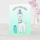 Search for funny llama birthday cards Cute