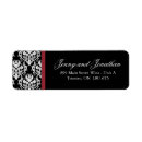 Search for black and white damask return address labels Classy